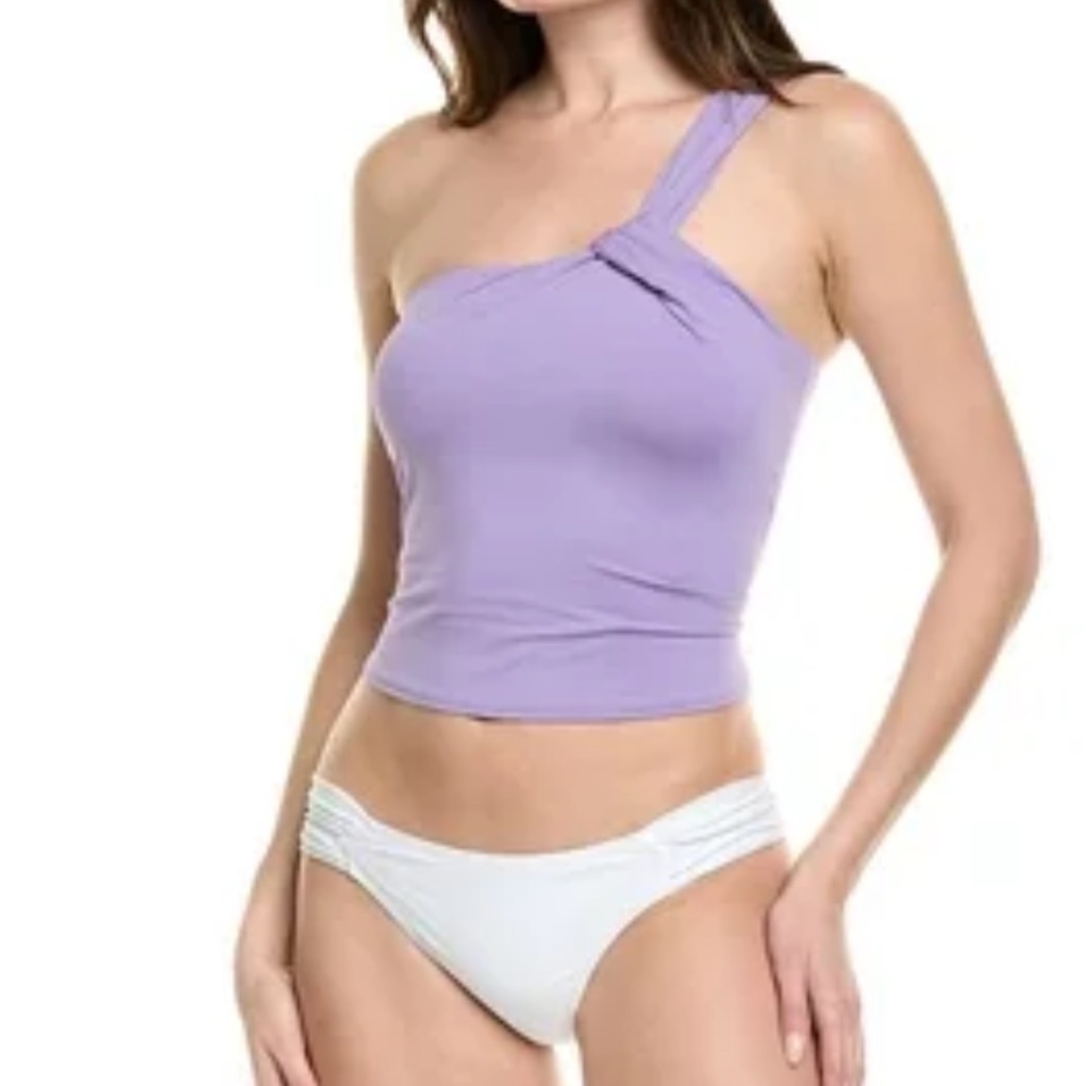 Vince Camuto Women's Large One-Shoulder Tankini Top Lavender New NWT